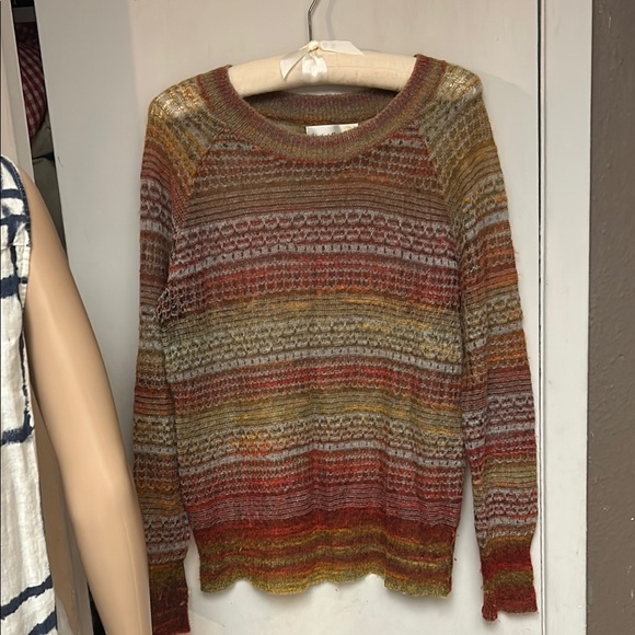 Multicolor Striped Crew Neck Sweater - Picture 1 of 4